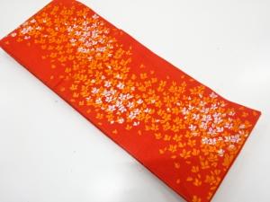 小花尽くし模様織り出し　半幅帯